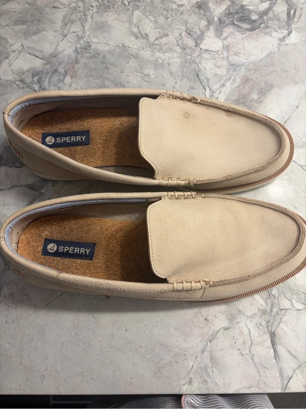 Sperry Men’s Light Beige Boat Shoes Size 13